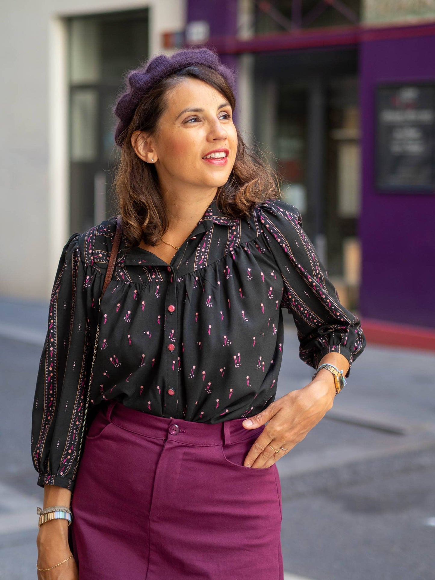 Viscose BLOOM EVERY DAY RAYURES - LISE TAILOR - par 10 cm