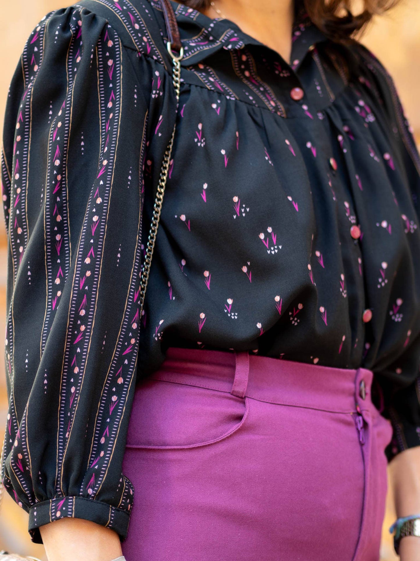 Viscose BLOOM EVERY DAY NOIR - LISE TAILOR- par 10 cm