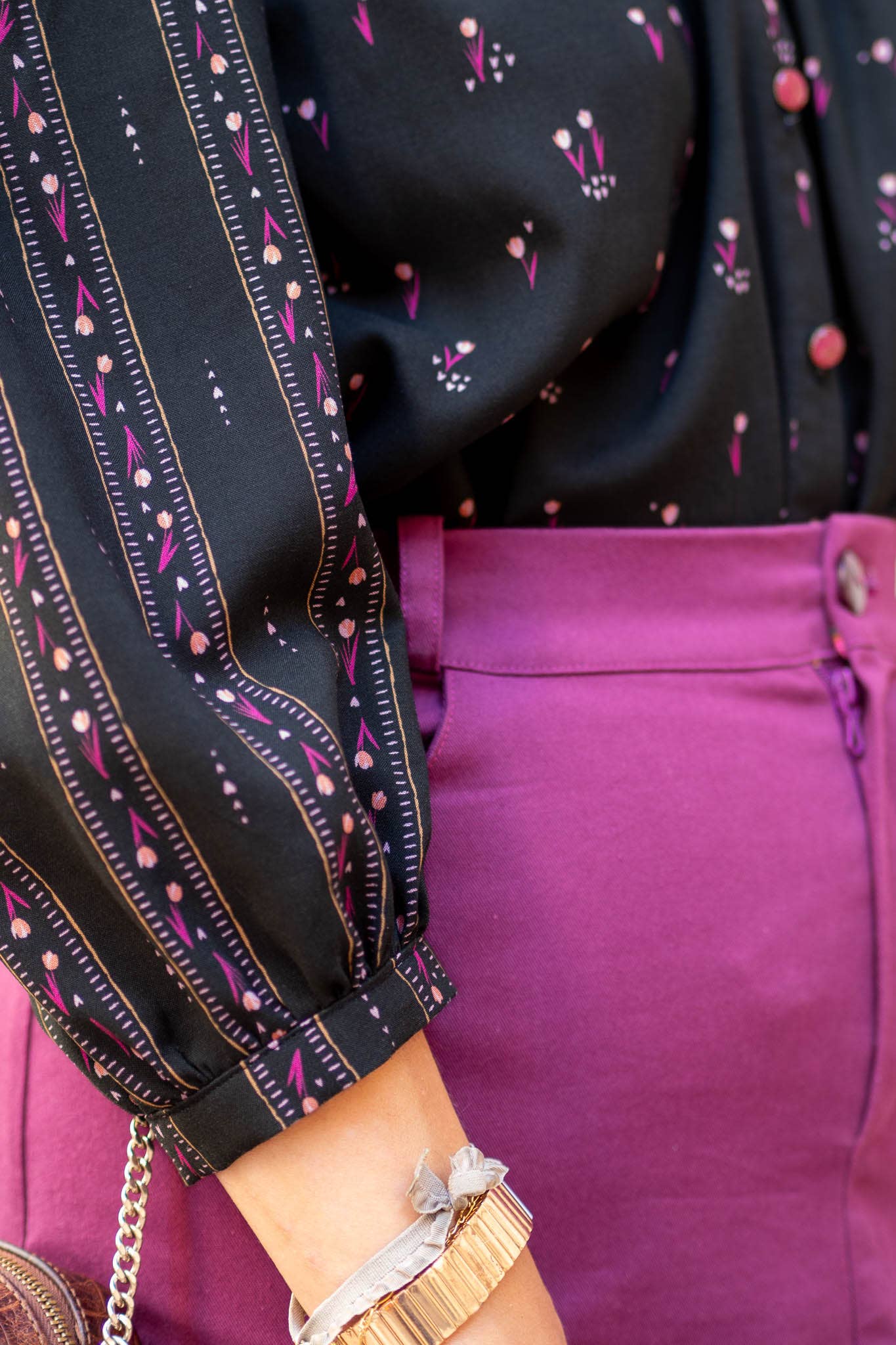 Viscose BLOOM EVERY DAY RAYURES - LISE TAILOR - par 10 cm