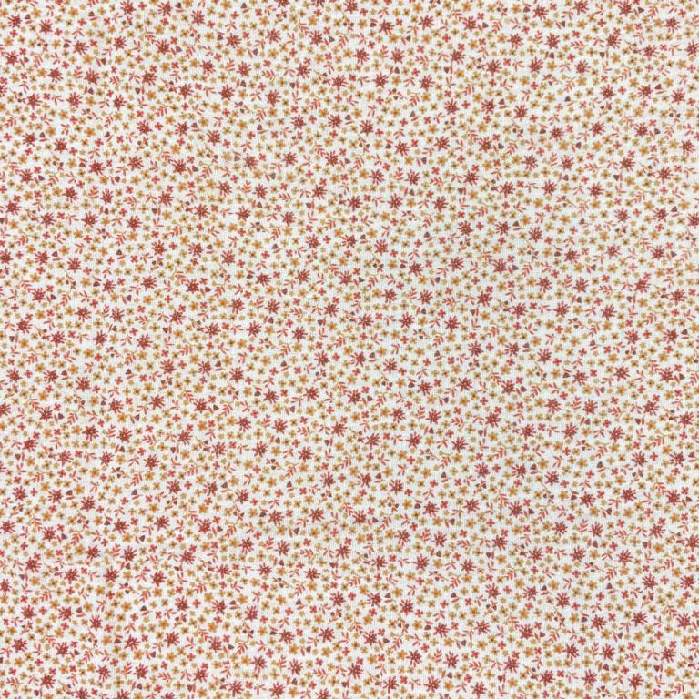 Tissu Double gaze de coton gaufrée PIO CAMEL/AMARANTE  10 x 130 cm