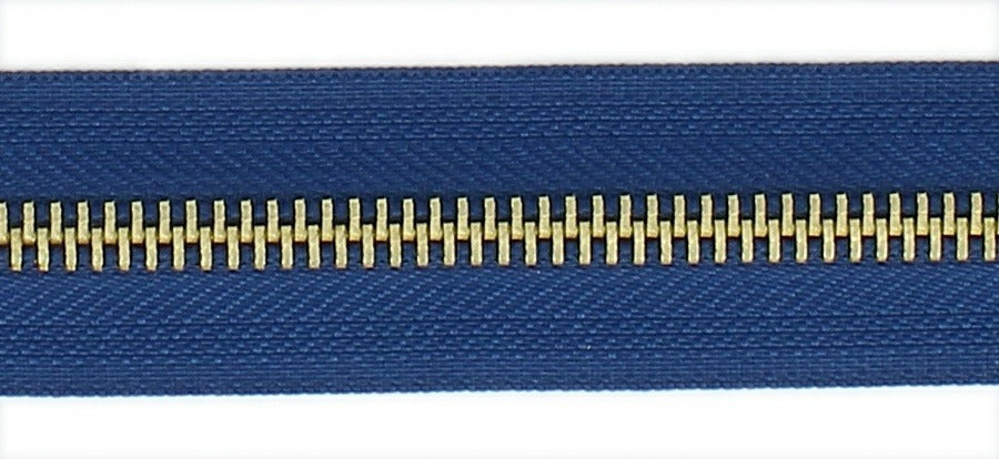 Fermeture laiton 6mm - 35cm - 4 coloris disponibles
