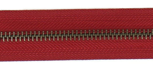 Fermeture laiton 6mm - 35cm - 4 coloris disponibles