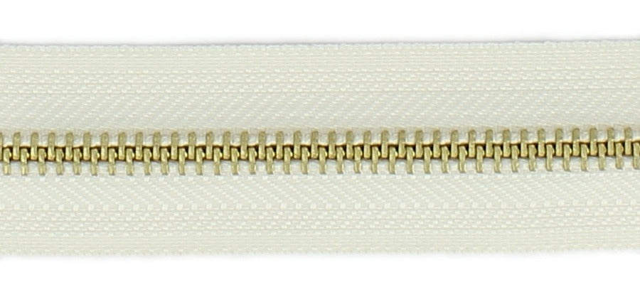 Fermeture laiton 6mm - 35cm - 4 coloris disponibles