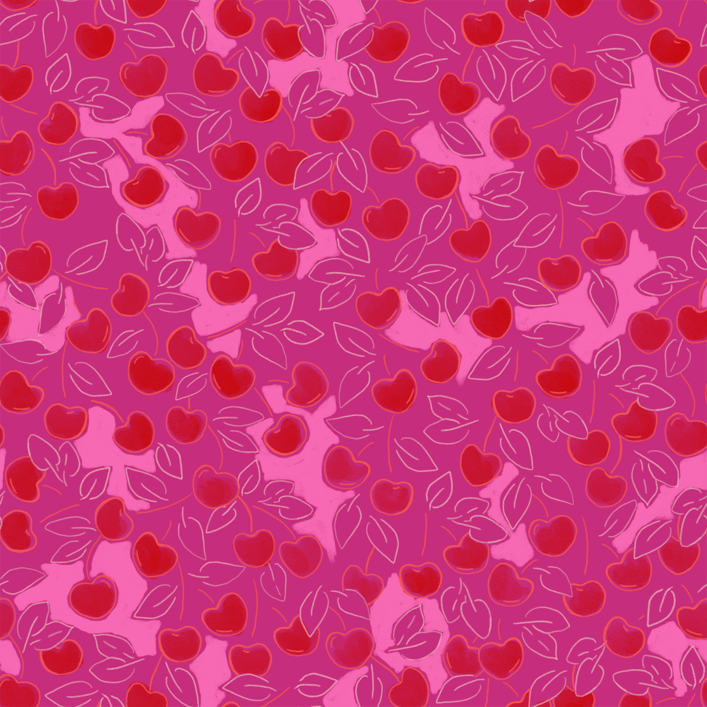 Viscose CHERRY - LISE TAILOR par 10 cm