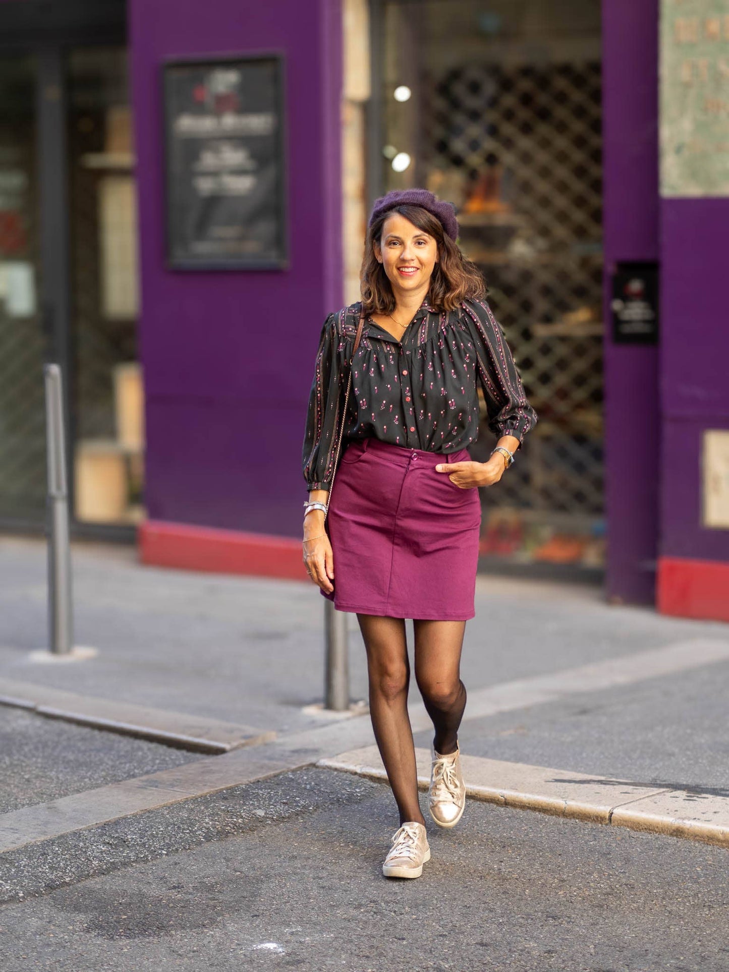 Viscose BLOOM EVERY DAY NOIR - LISE TAILOR- par 10 cm