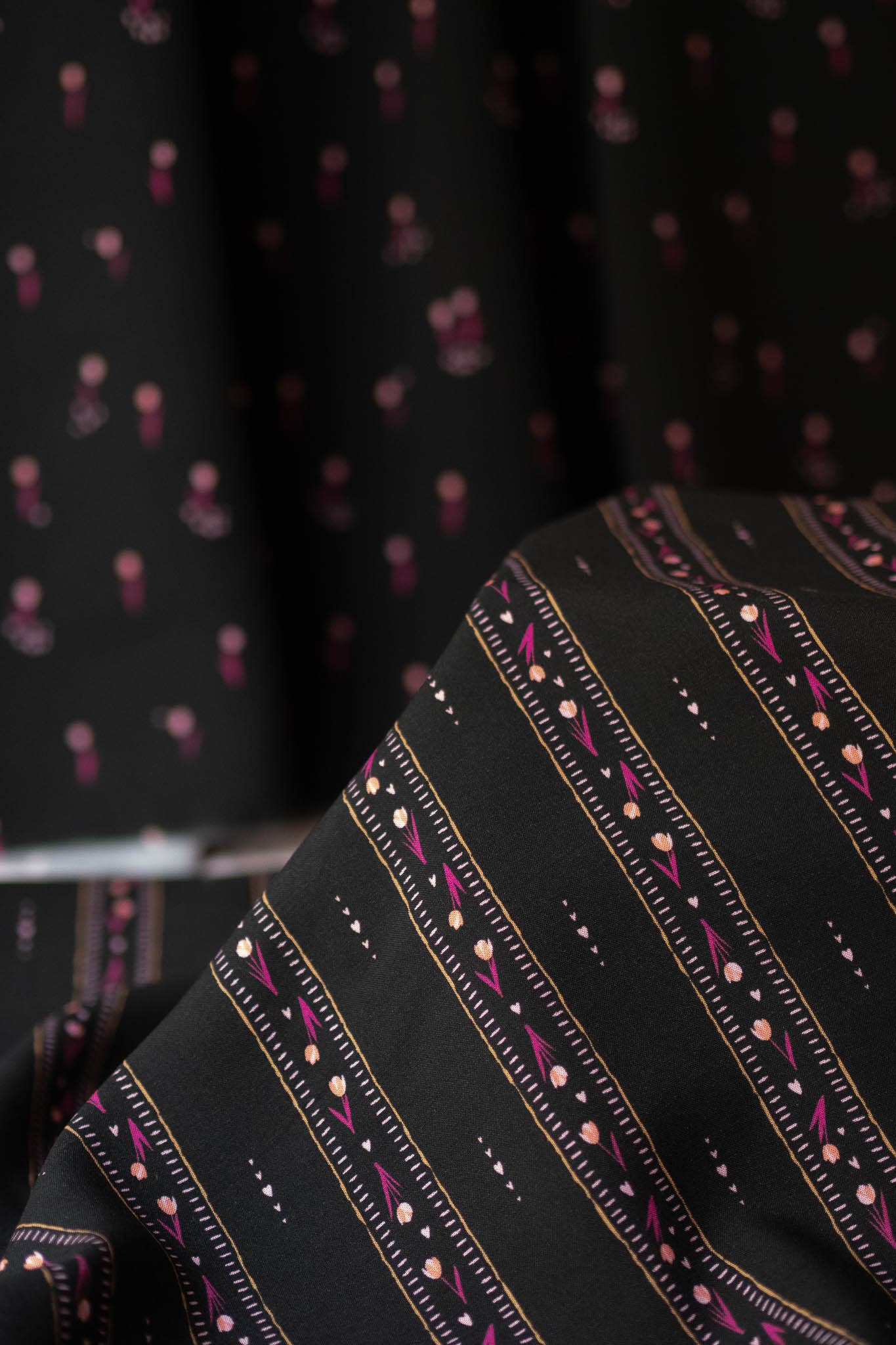 Viscose BLOOM EVERY DAY RAYURES - LISE TAILOR - par 10 cm