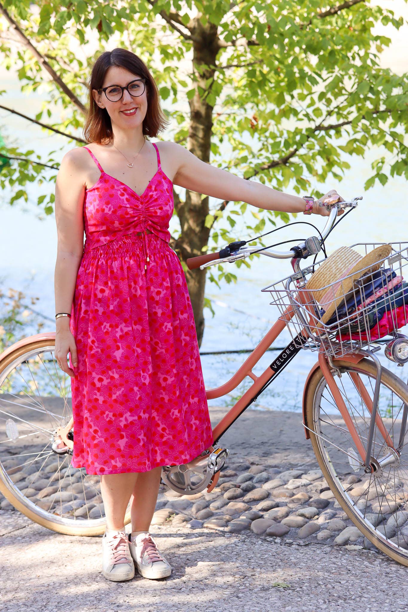 Viscose CHERRY - LISE TAILOR par 10 cm