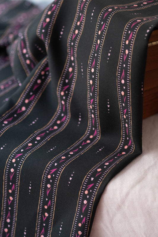 Viscose BLOOM EVERY DAY RAYURES - LISE TAILOR - par 10 cm