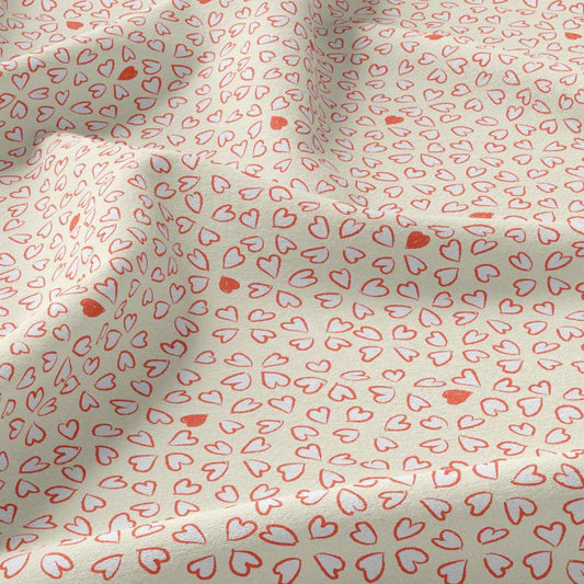 Coton Cinta Lait/Rouge Coeurs 10 x 150 cm