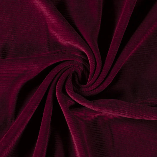 Nicky velours côtelé Bordeaux 10 x 155 cm