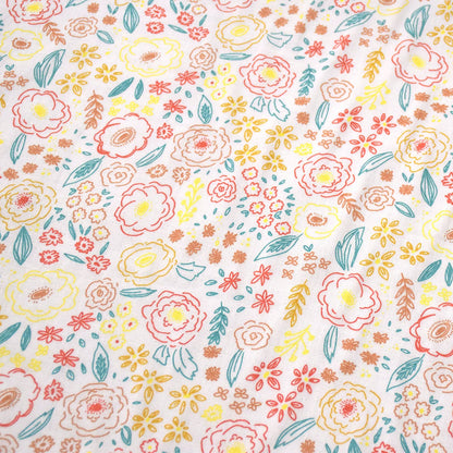 Tissu double gaze Majorelle - Par 10 cm