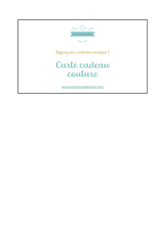 Carte cadeau Couture