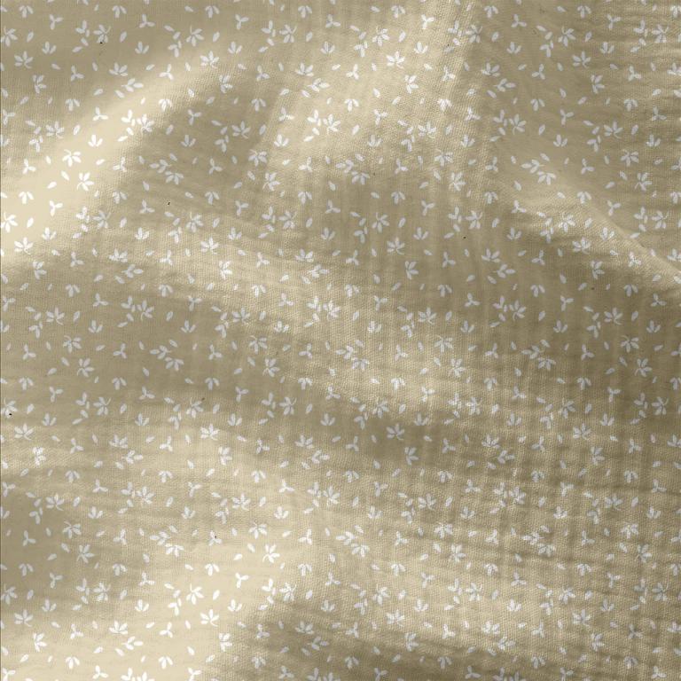 Tissu Double gaze de coton AZOLI Lin 10 x 130 cm