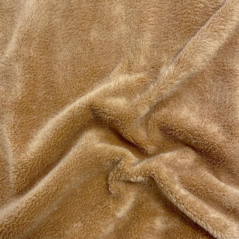 Maille peluche Camel 10 x 150 cm