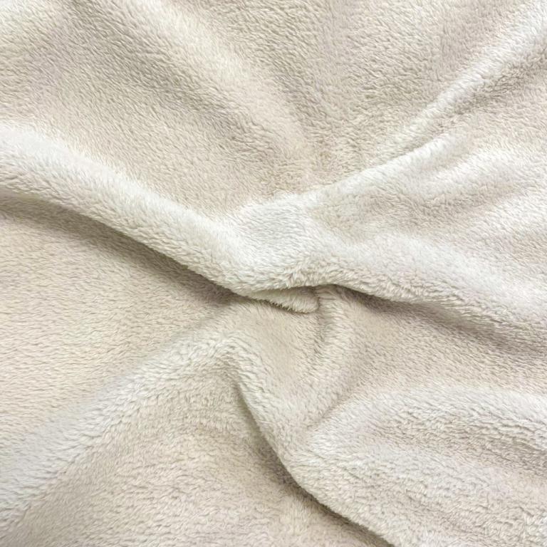 Maille peluche Ecru 10 x 150 cm