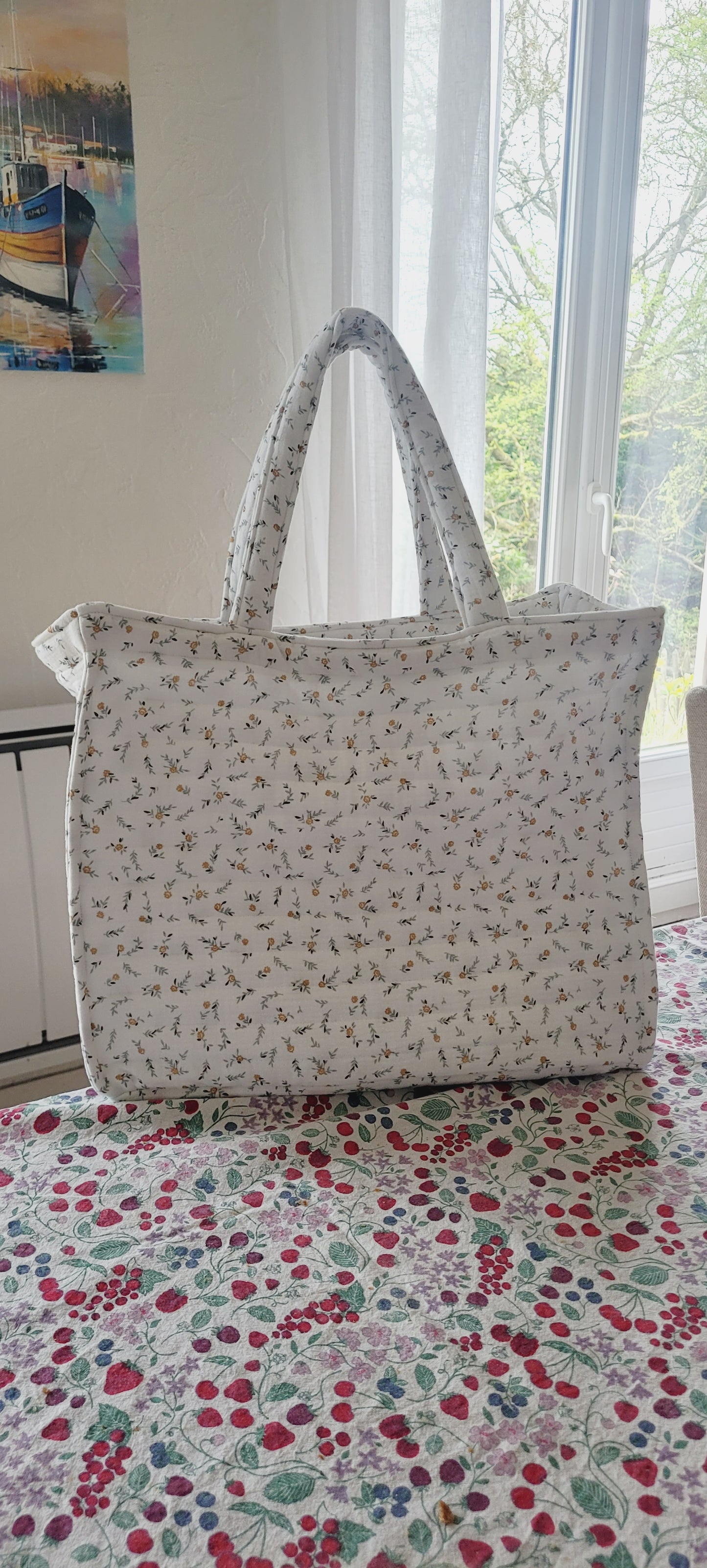 Sac cabas matelassé