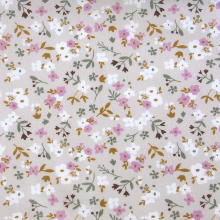 Tissu 100% coton fleurs